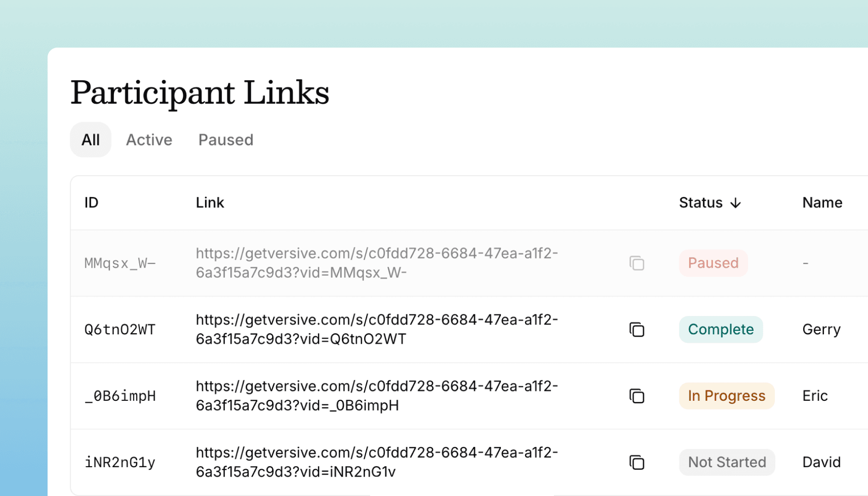 Manage participant links and improve response quality